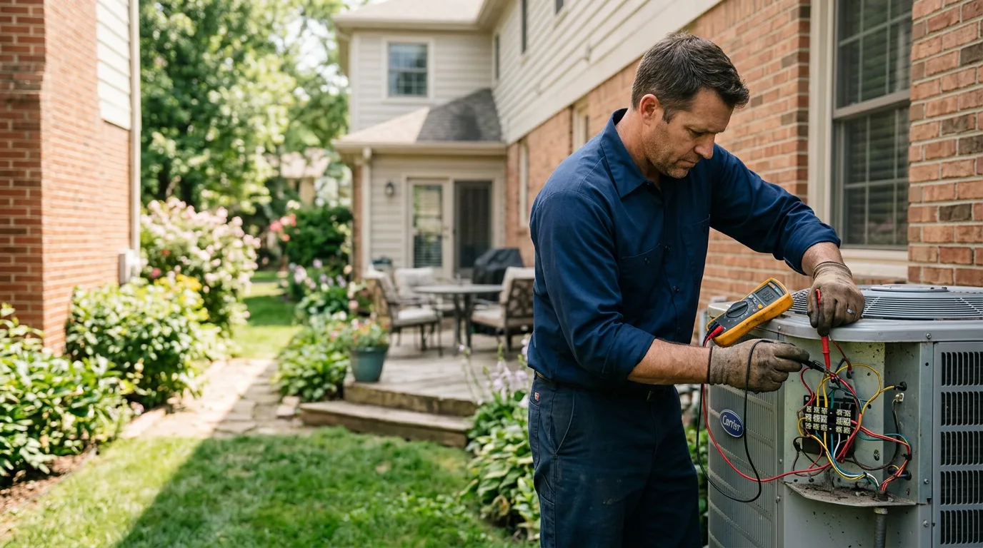 HVAC technician working near Leavenworth, WA